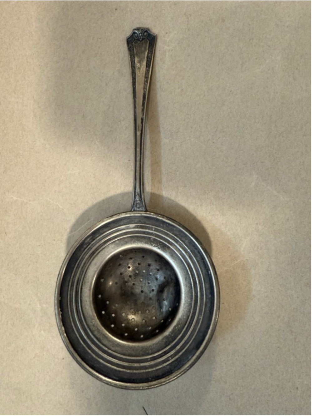 Vintage Tea Infuser Loose Leaf Tea Strainer Veribest Silver Plate 12 1950s